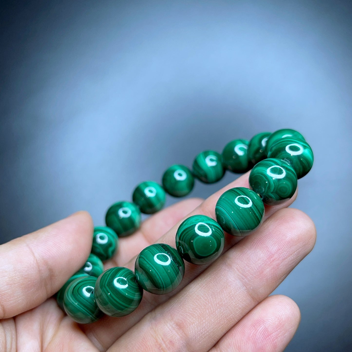 Natural Malachite Bracelet Size 12 mm