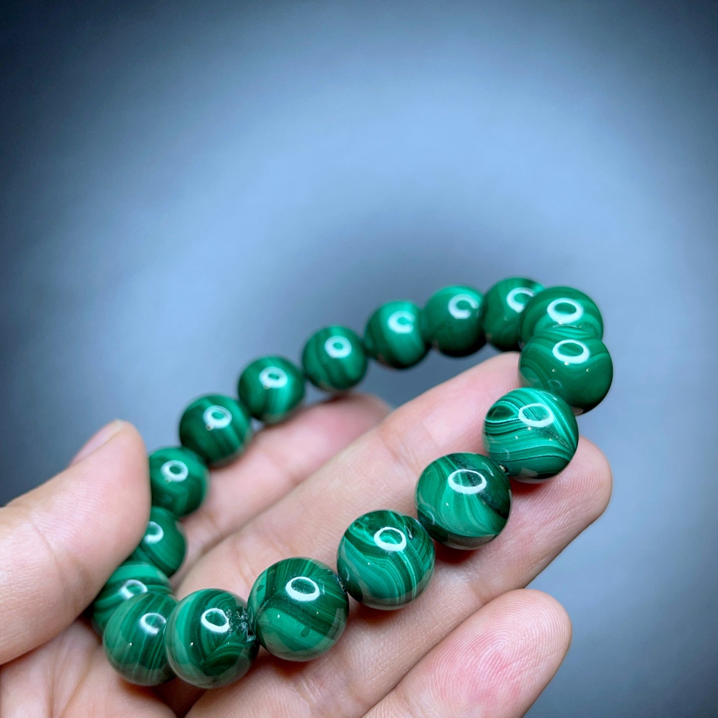 Natural Malachite Bracelet Size 12 mm
