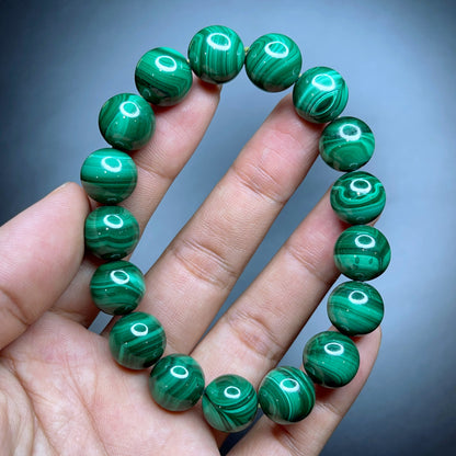 Natural Malachite Bracelet Size 12 mm