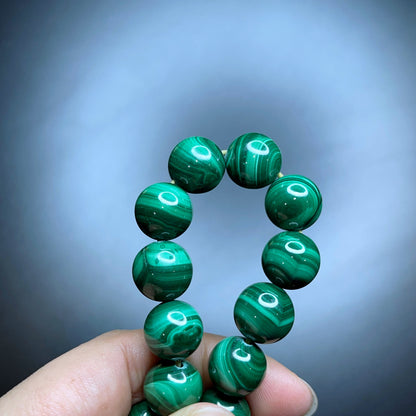 Natural Malachite Bracelet Size 12 mm