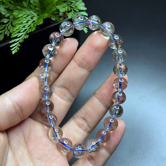 Platinum Quartz VIP Bracelet Size 9 mm