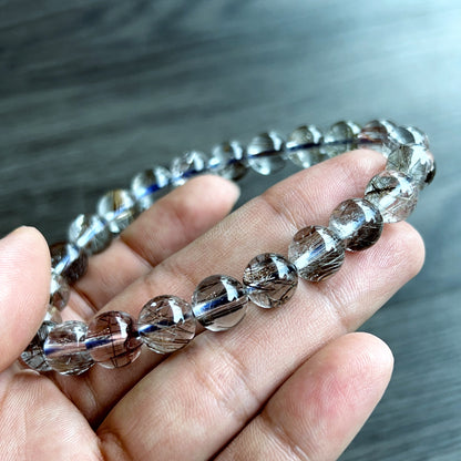 Platinum Quartz VIP Bracelet Size 9 mm