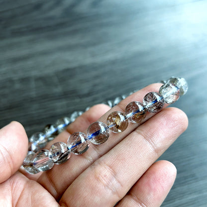 Platinum Quartz VIP Bracelet Size 9 mm