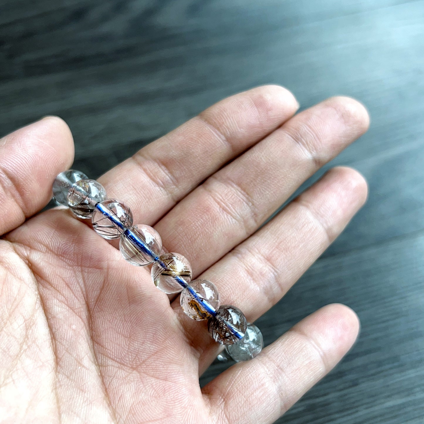 Platinum Quartz VIP Bracelet Size 9 mm