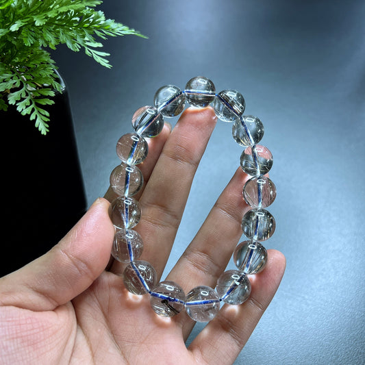 Platinum Rutilated Quartz VIP Bracelet Size 12 mm