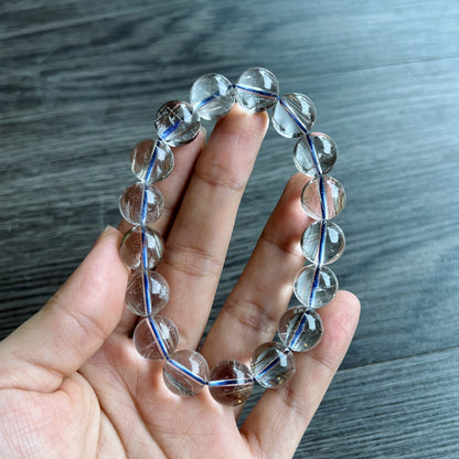 Platinum Rutilated Quartz VIP Bracelet Size 12 mm
