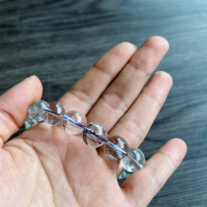 Platinum Rutilated Quartz VIP Bracelet Size 12 mm
