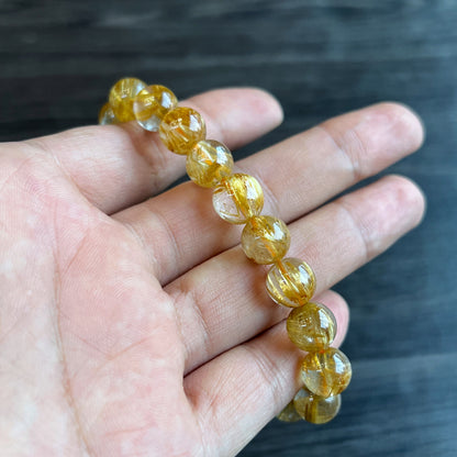 Golden Rutilated Quartz VIP Bracelet Size 9 mm