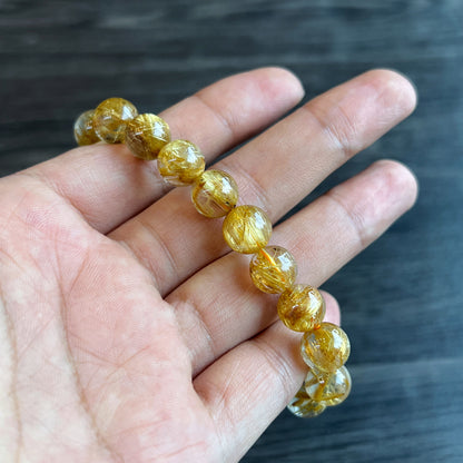 Golden Rutilated Quartz VIP Bracelet Size 9 mm