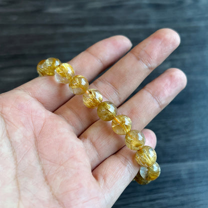 Golden Rutilated Quartz VIP Bracelet Size 9 mm