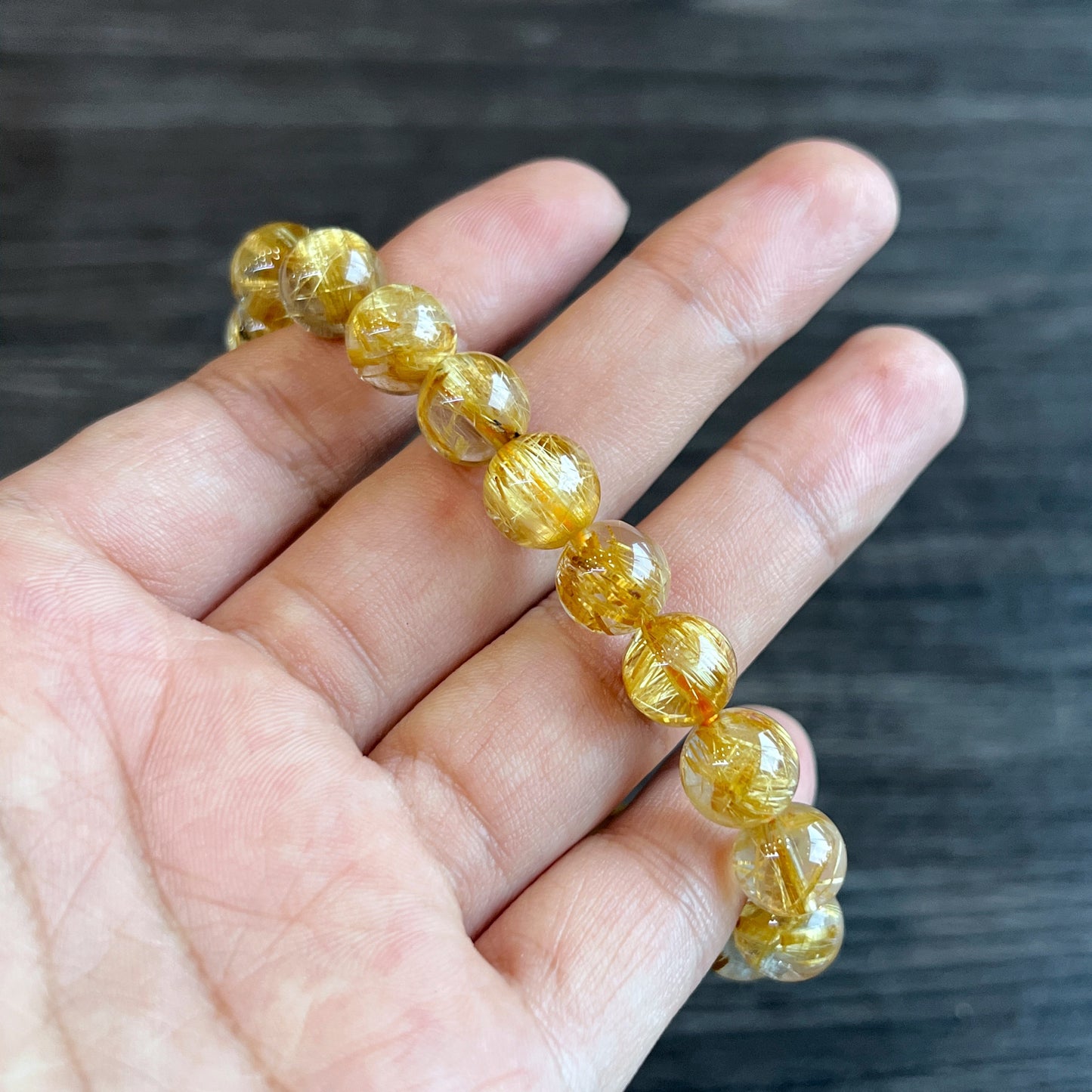 Golden Rutilated Quartz VIP Bracelet Size 9 mm