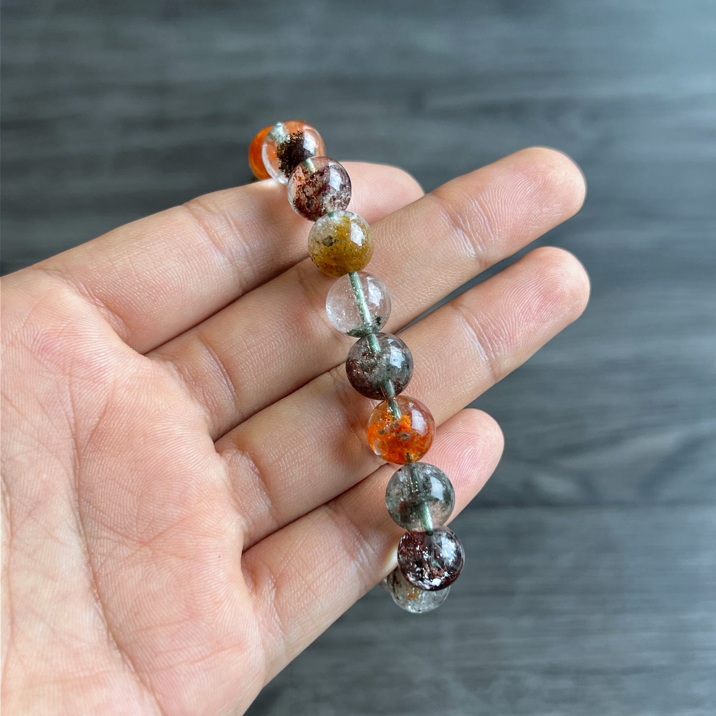 Natural Landscape Quartz Bracelet Size 10 mm