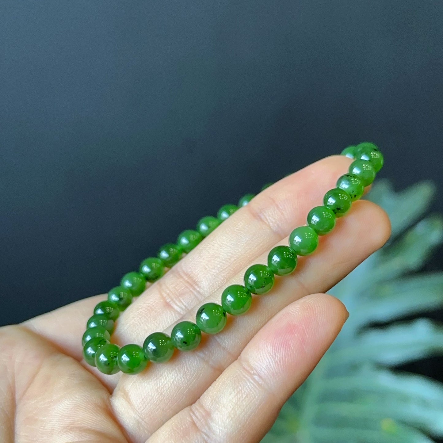 Nephrite Jade Bracelet Size 6 mm