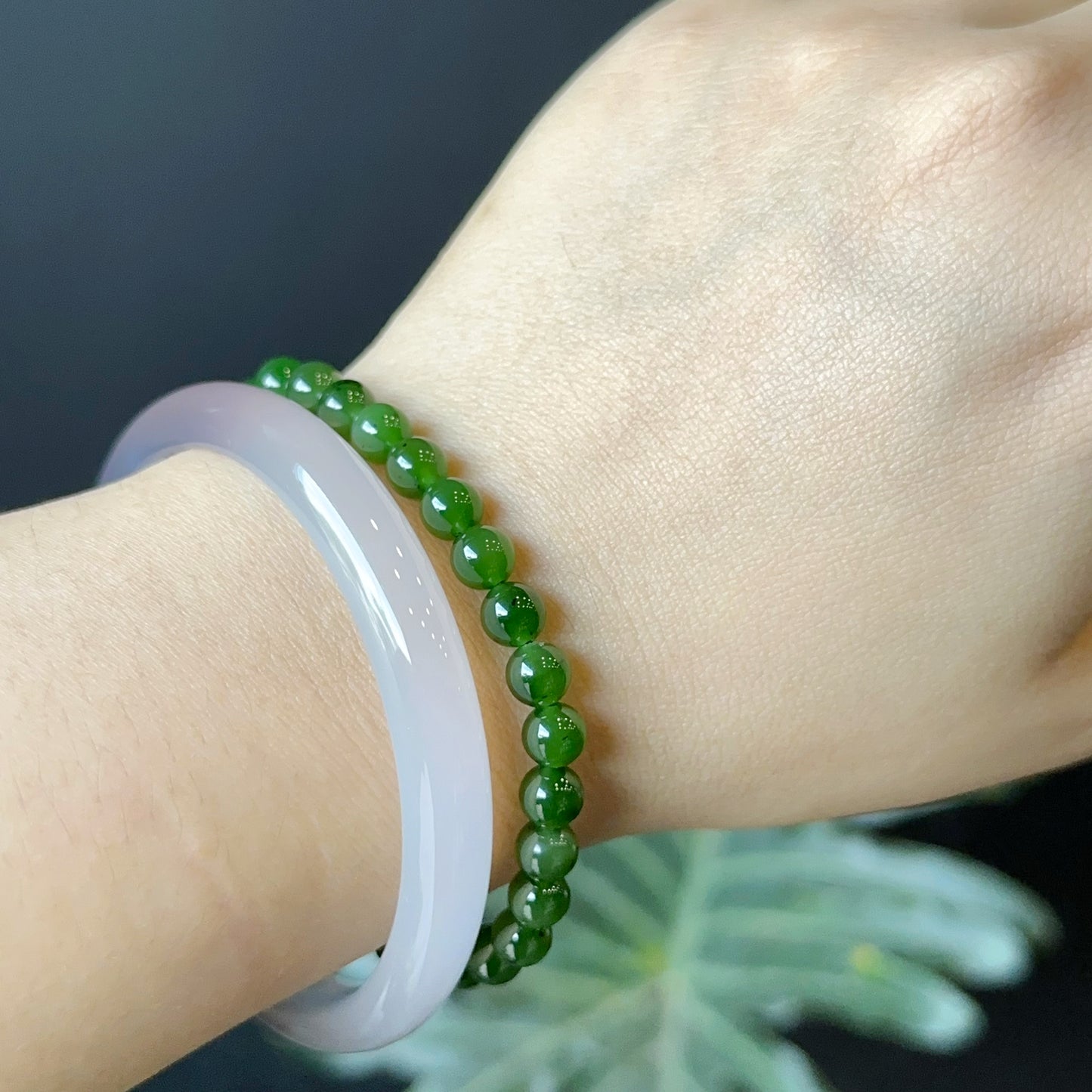 Nephrite Jade Bracelet Size 6 mm