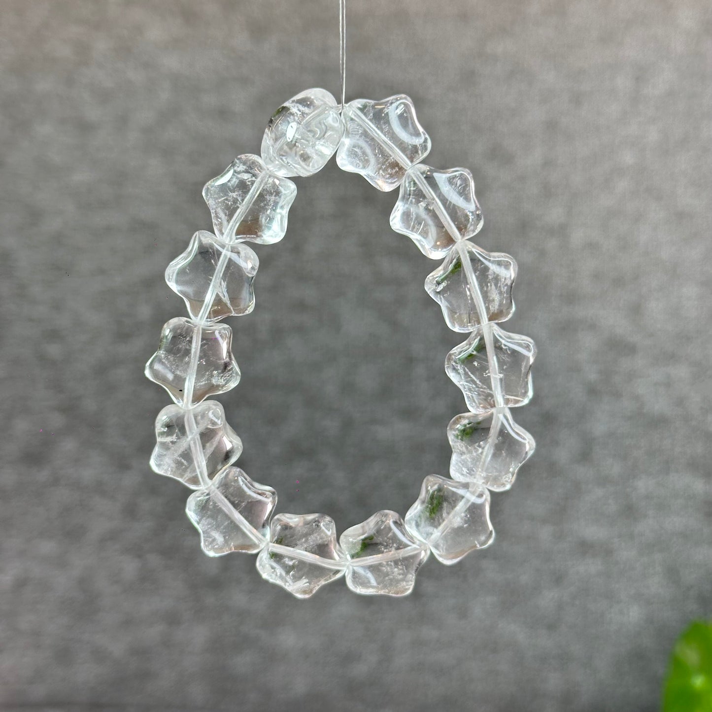 Star Natural Clear Quartz Bracelet Size 10x15 mm