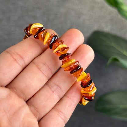 Multi Colour Amber Bracelet Size