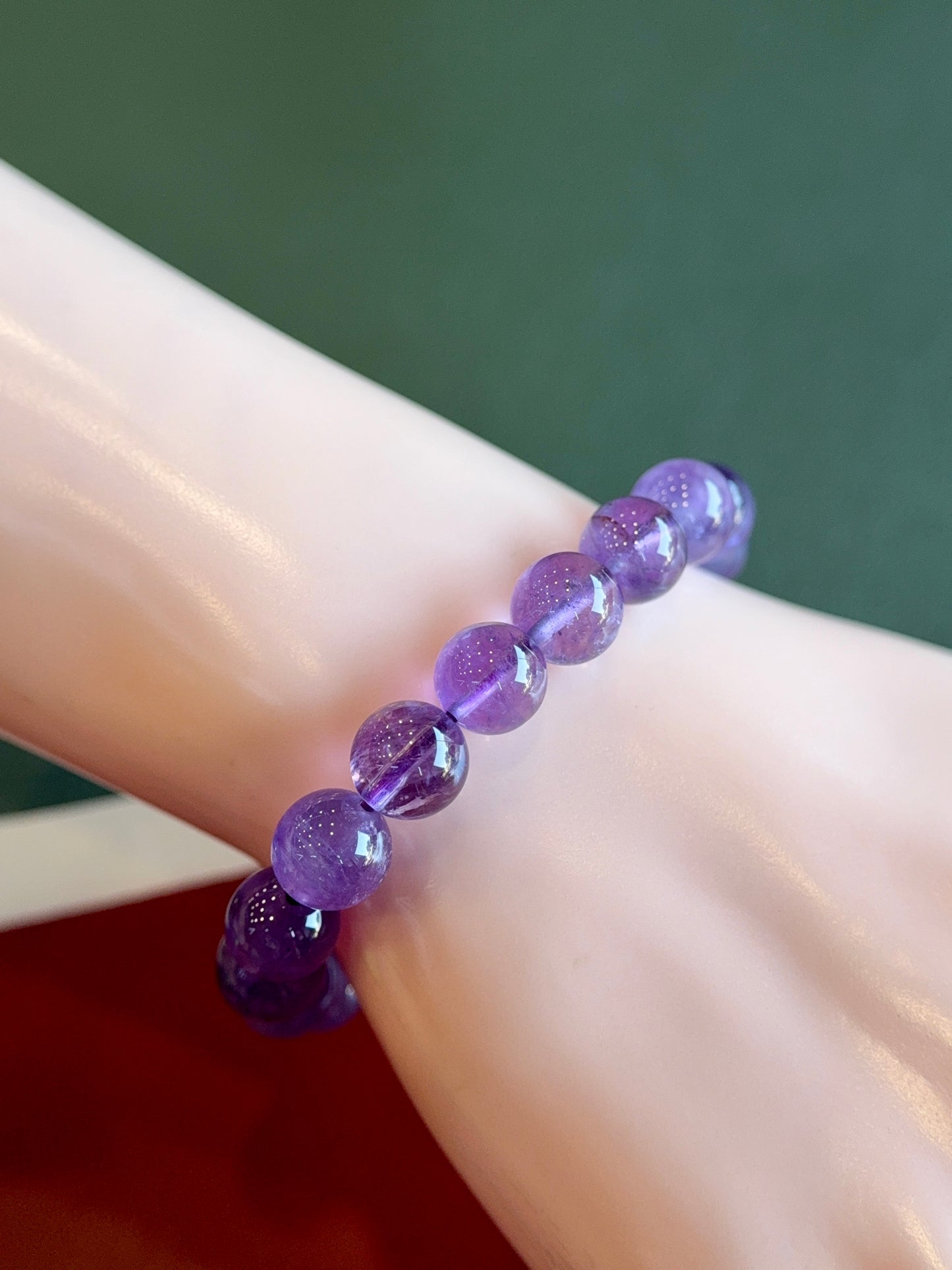 Natural Amethyst Bracelet Size 9.5 mm