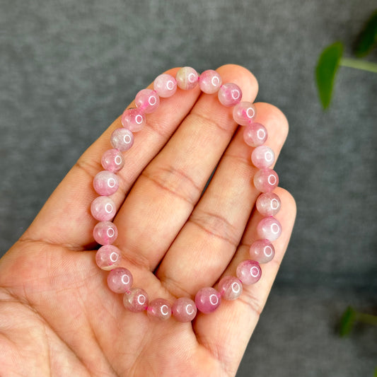 Pink Tourmaline Bracelet Size 7.2 mm