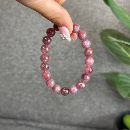 Pink Tourmaline Bracelet Size 9 mm