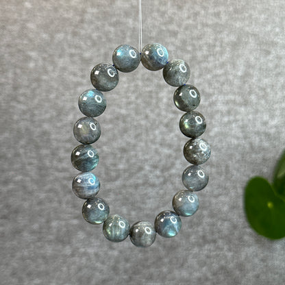 Natural Galaxy Dark Labradorite Bracelet Size 12.5 mm