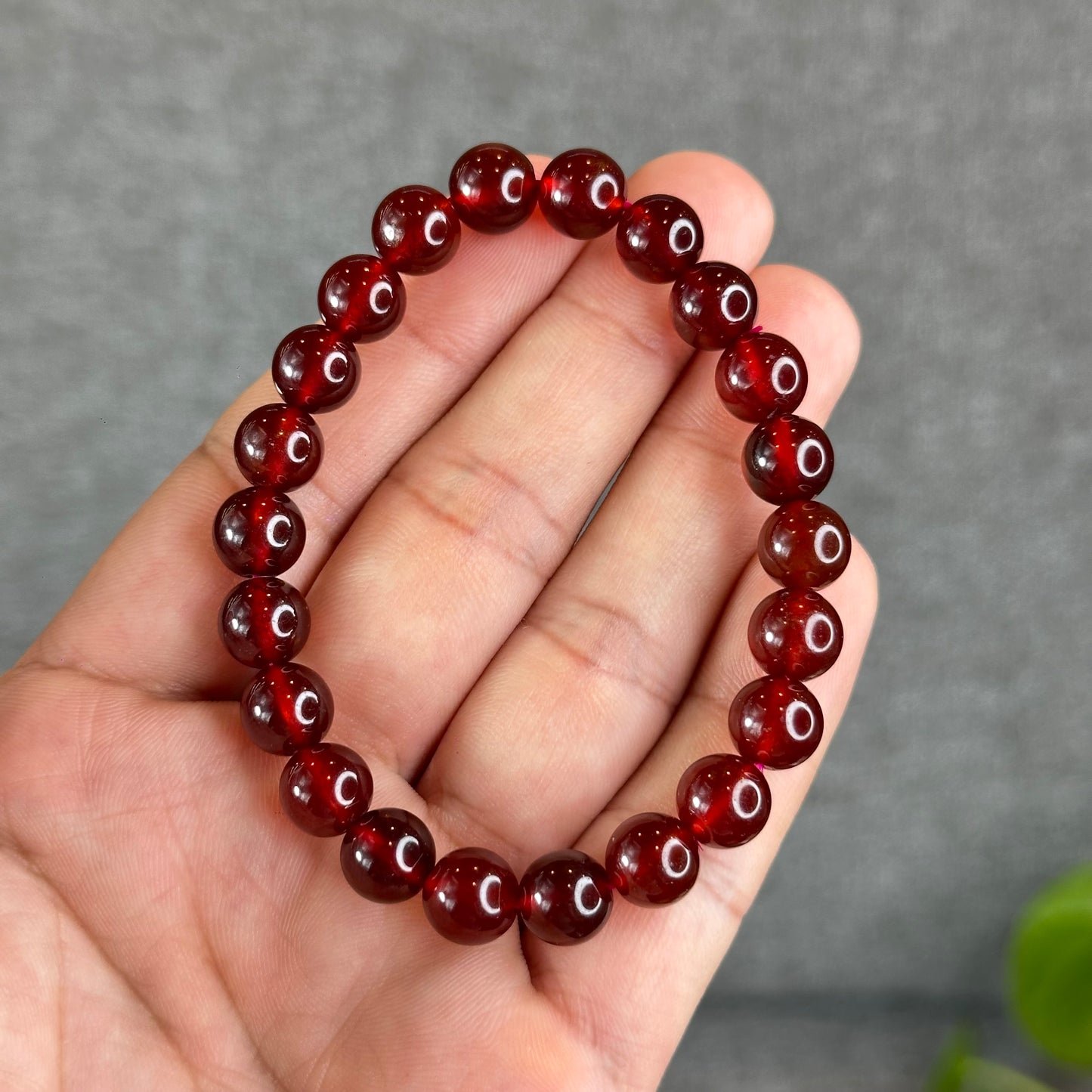 Natural Garnet VIP Bracelet size 8.5 mm