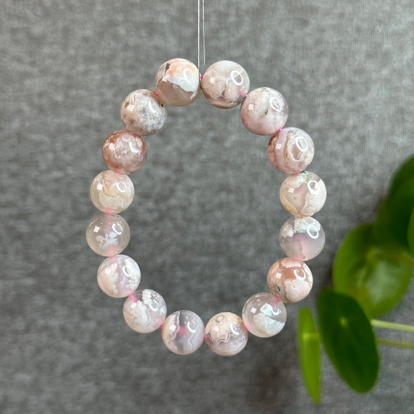 Floral Agate Bracelet Size 13.5 mm