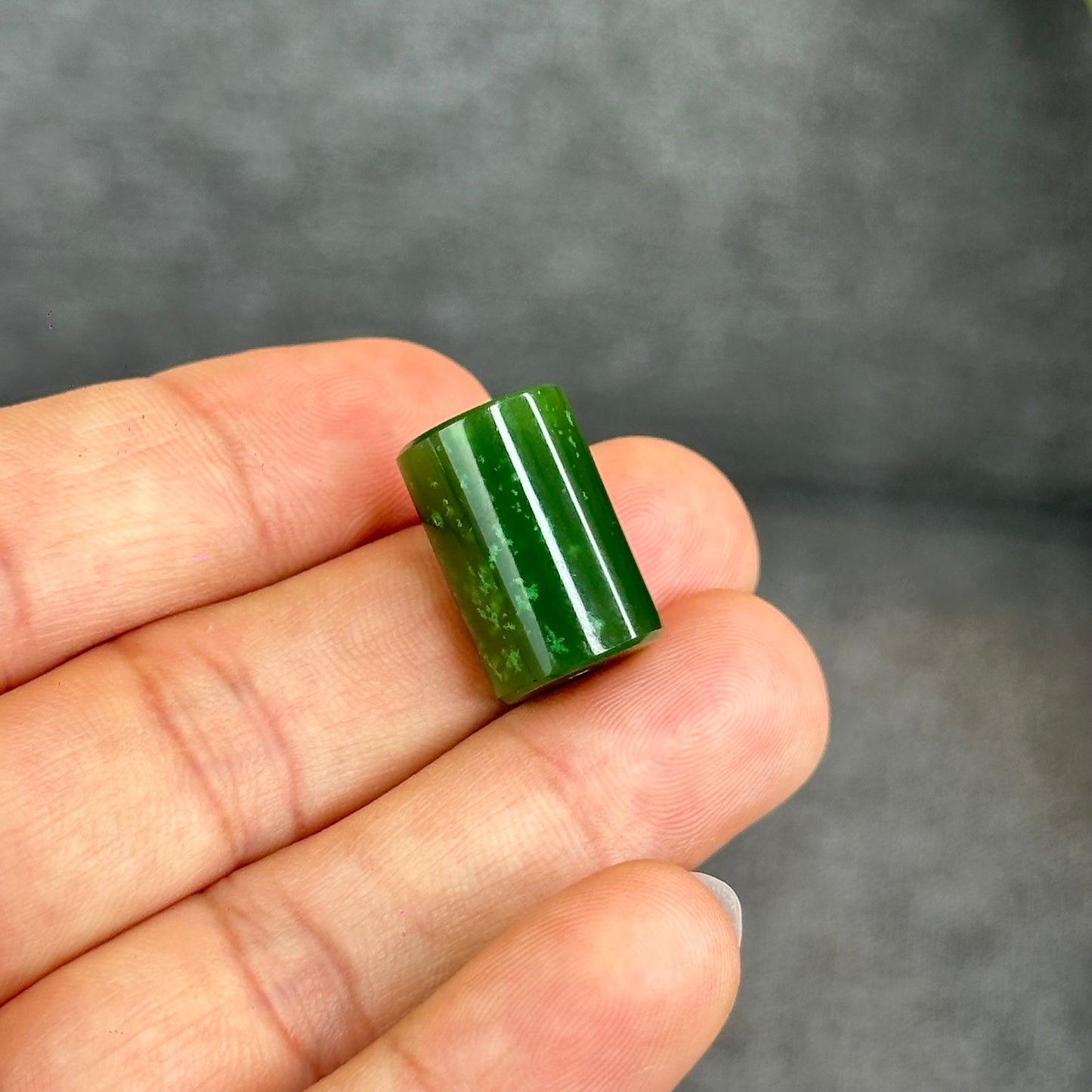 Natural Nephrite Jade Lu Thong Charm