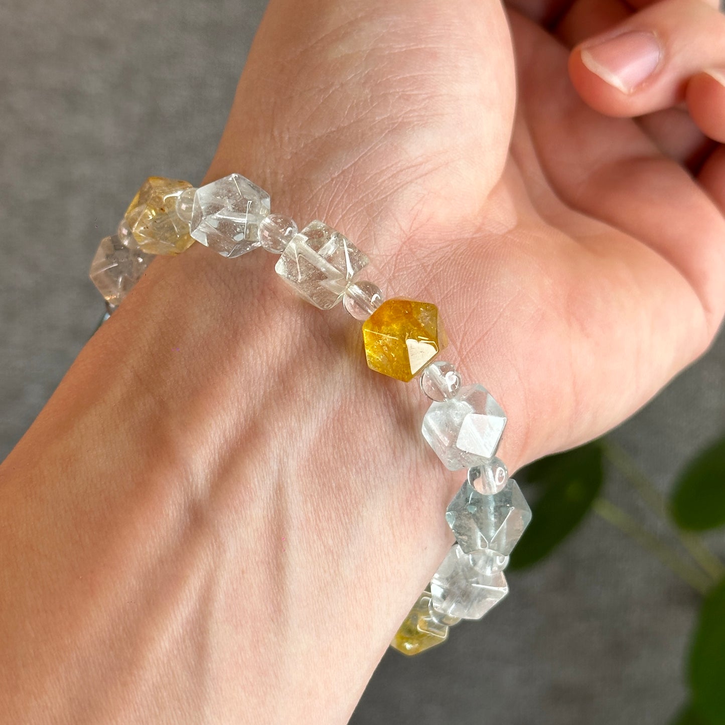 Octagonal Topaz Bracelet Size 10 mm