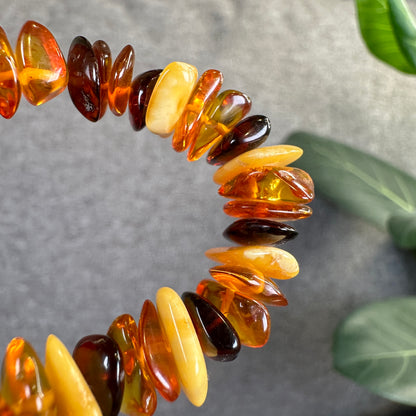 Multi Colour Amber Bracelet Size