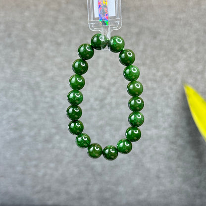 Natural Nephrite Jade Bracelet Size 10 mm - High Quality