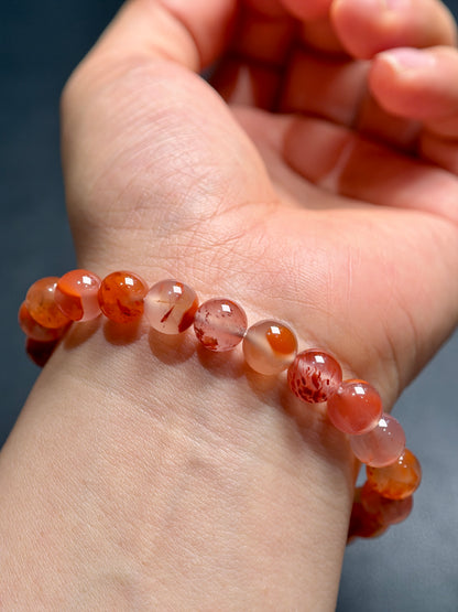 Natural Nan Hong Agate Bracelet Size 8.5 mm