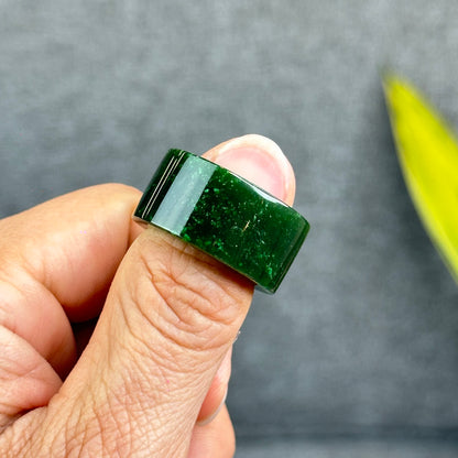 Natural Nephrite Jade High Quality Ring Size 1.9