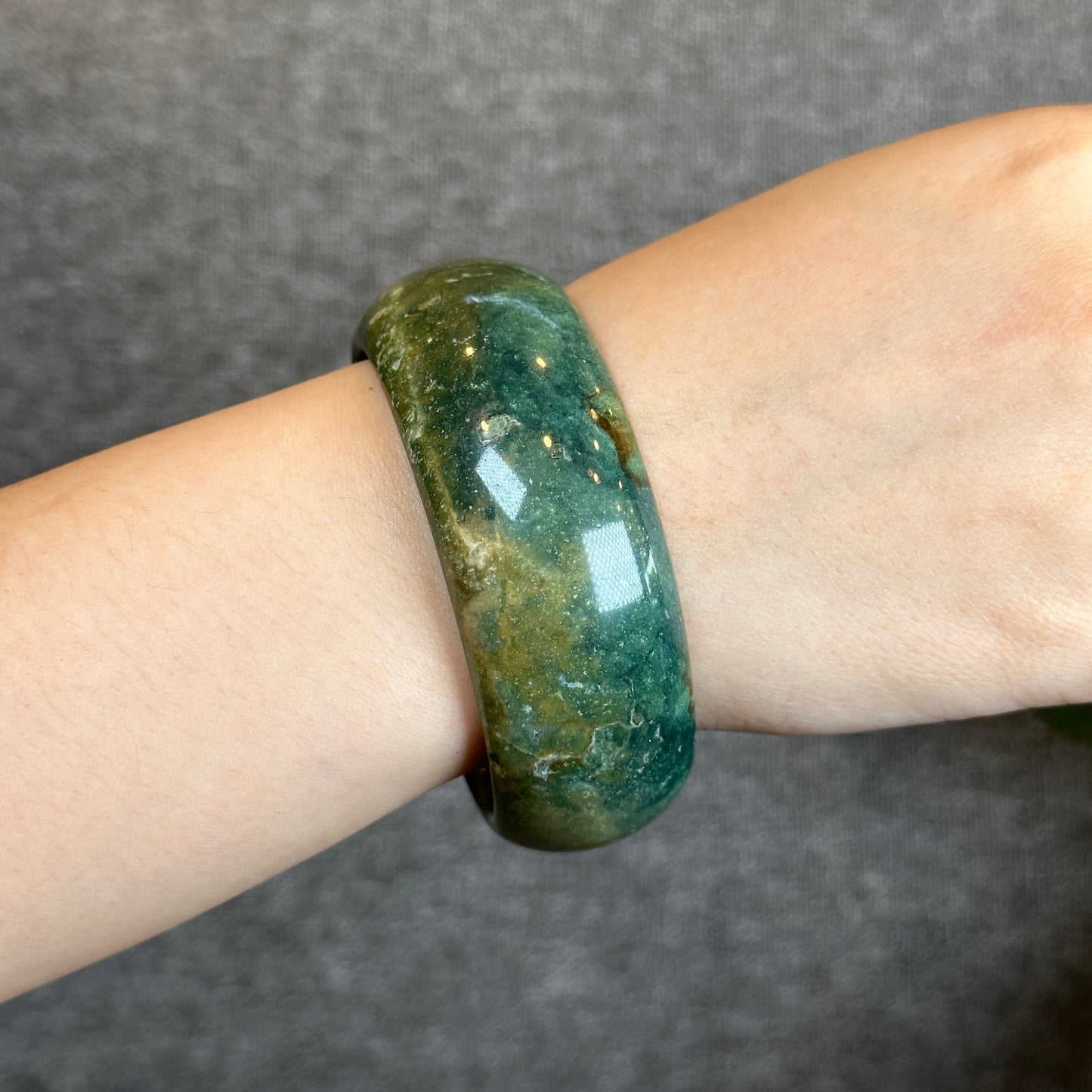 Colourful Chalcedony Bangle Chopstick Style Size 57.7 mm