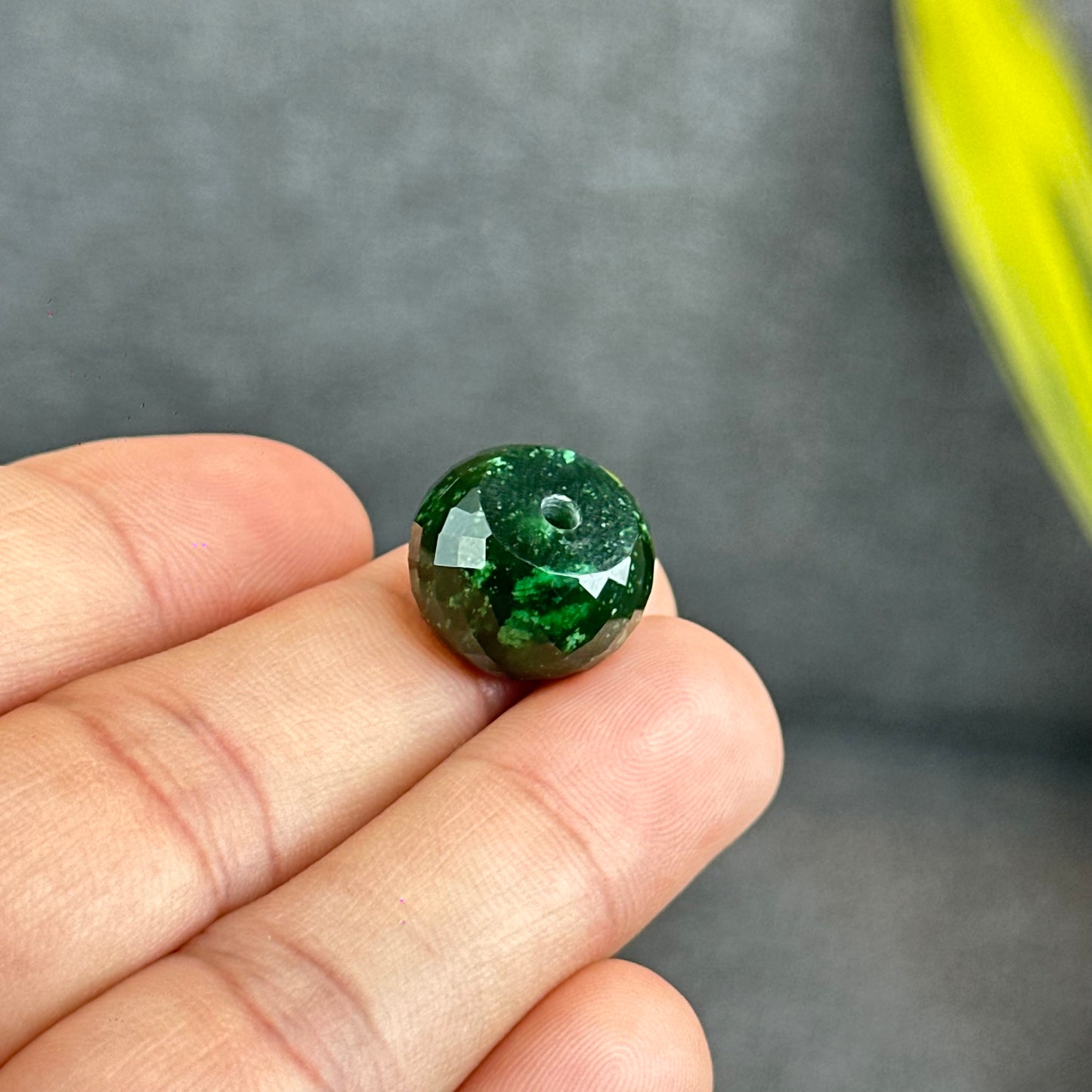 Natural Nephrite Jade Faceted Lu Thong Charm