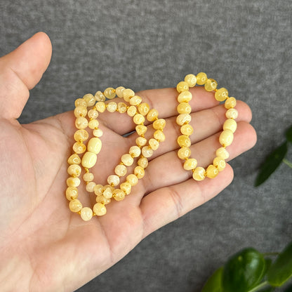 Amber Necklace and Bracelet Set for Kids