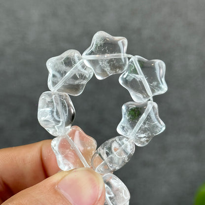 Star Natural Clear Quartz Bracelet Size 10x15 mm