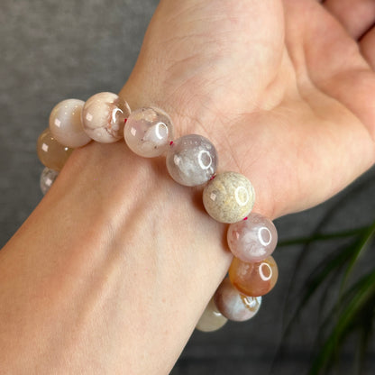 Floral Agate Bracelet Size 14.5 mm