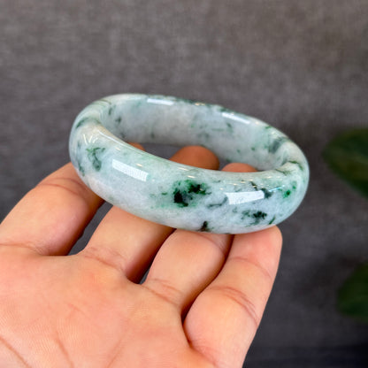 Jadeite Jade Bangle Leaf Style Size 57 mm