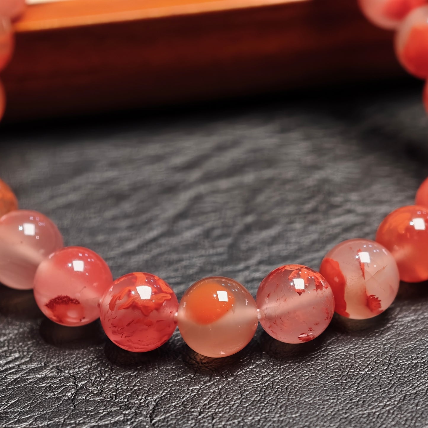 Natural Nan Hong Agate Bracelet Size 8.5 mm