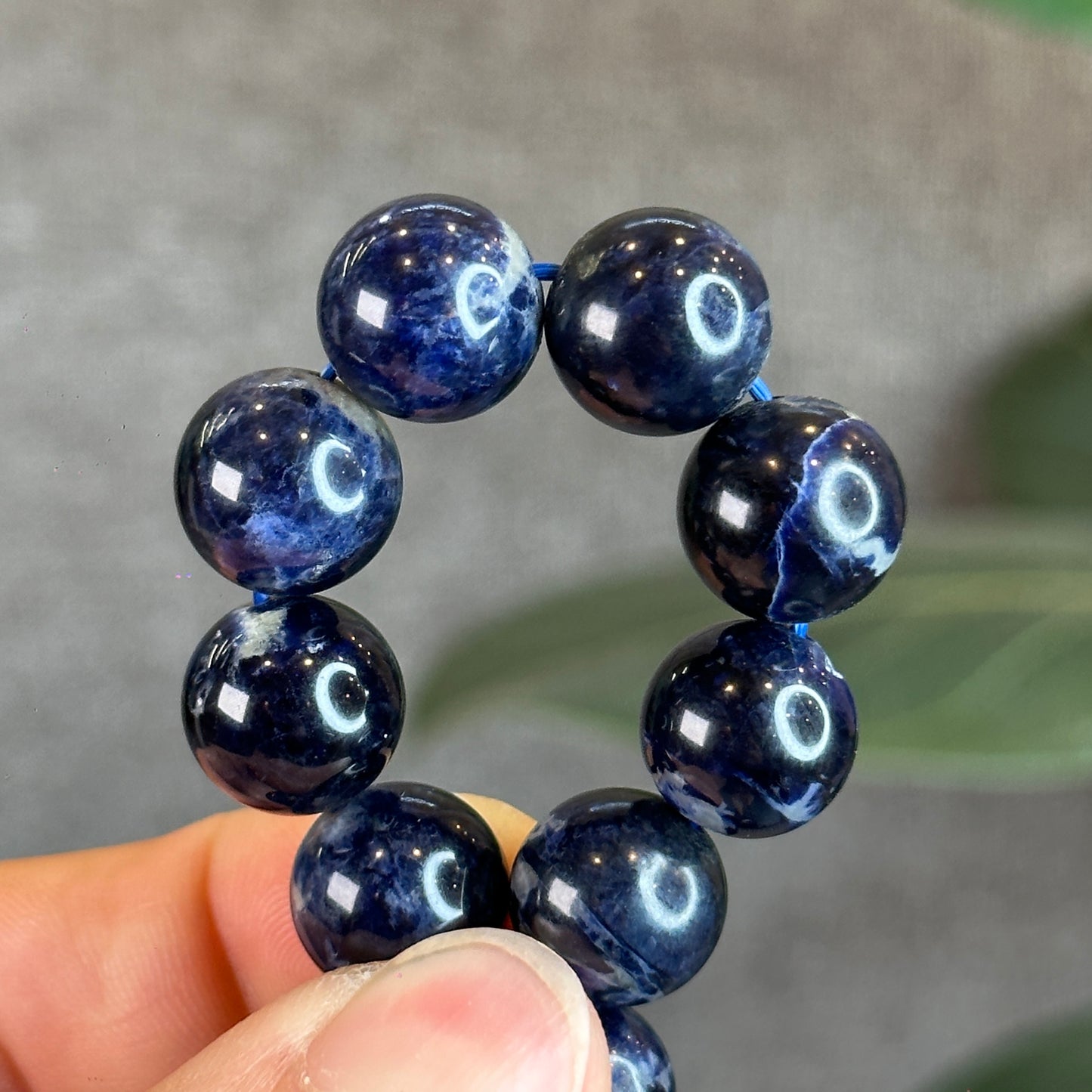 Blue Sodalite Bracelet Size 12 mm