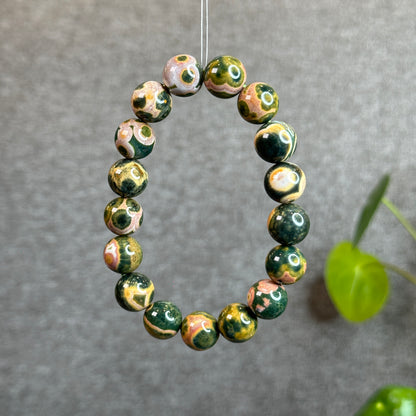 Green Multi Colour Ocean Jasper Bracelet Size 12.5 mm