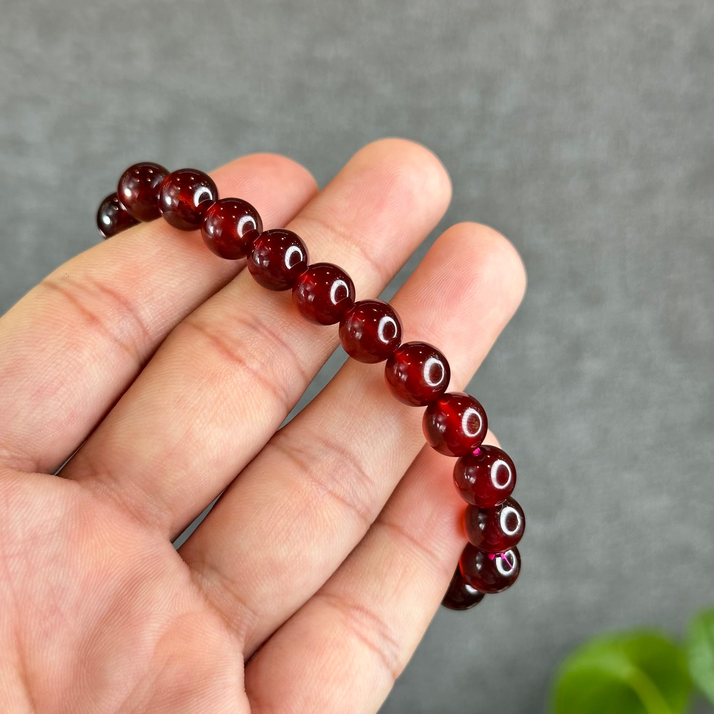 Natural Garnet VIP Bracelet size 8.5 mm