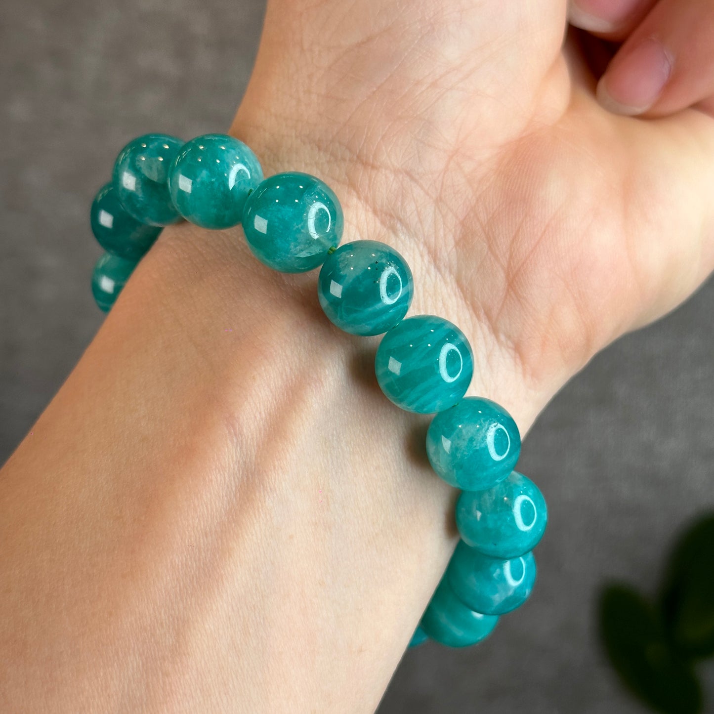 Deep Sea Russian Amazonite Bracelet Size 12 mm