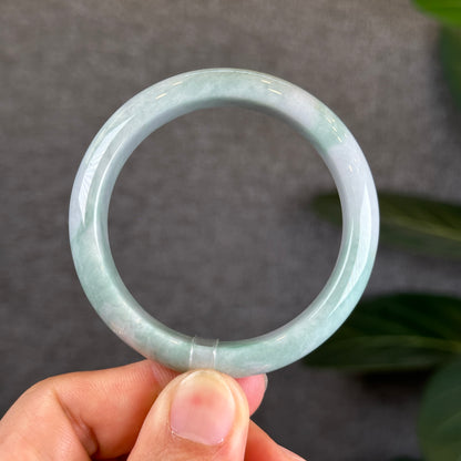 Jadeite Jade Bangle Size 51.70 mm Leaf Style