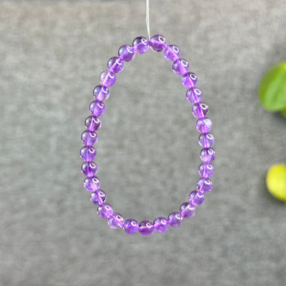 Natural Amethyst Bracelet Size 6 mm