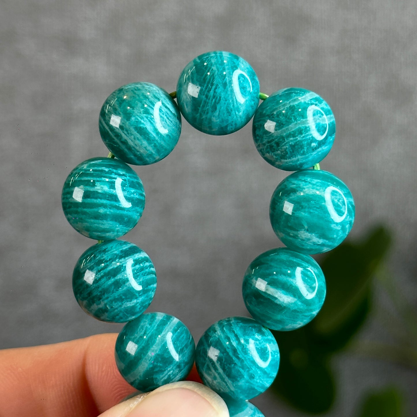 Natural Russian Amazonite Bracelet Size 12.3 mm