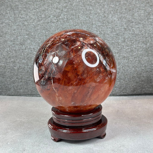 Natural Fire Quartz Sphere