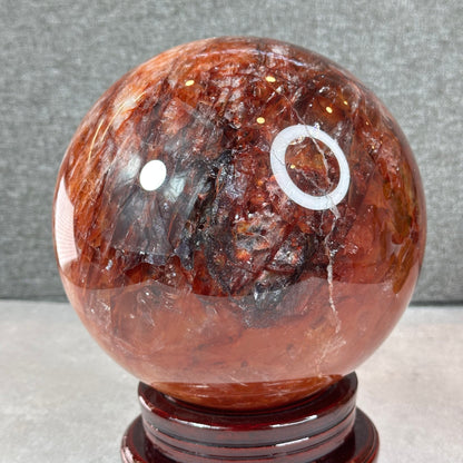 Natural Fire Quartz Sphere
