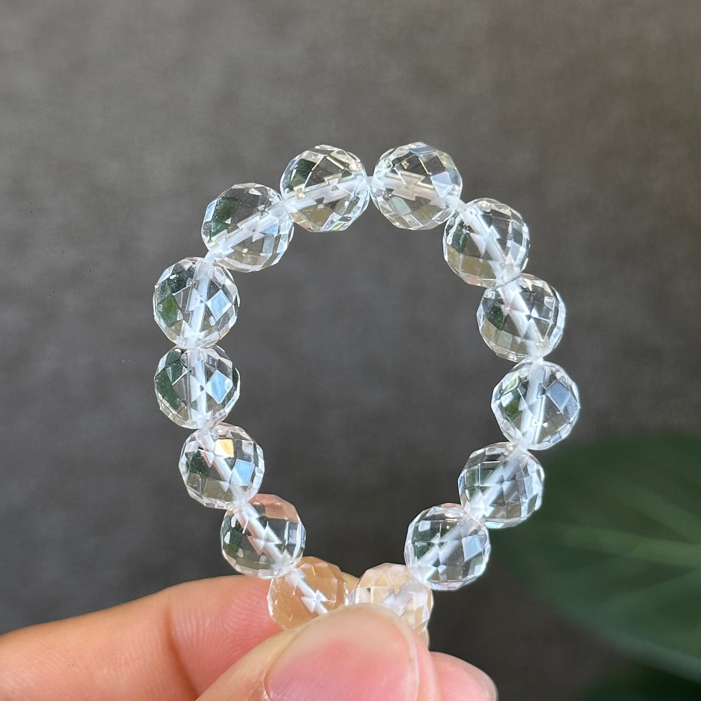 Clear Quartz Faceted Bracelet 8 mm