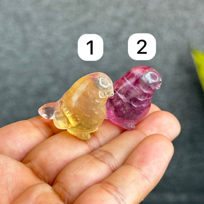 Natural Fluorite Bird Figurine